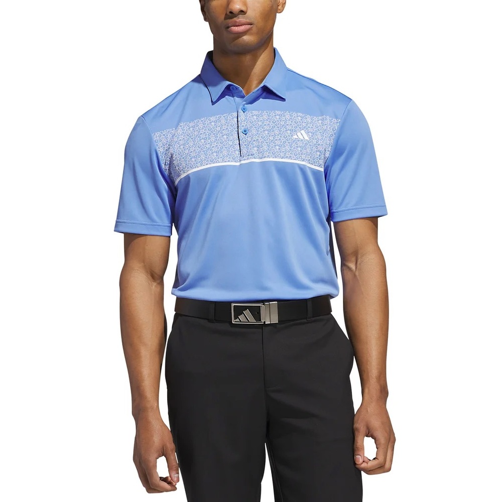 Adidas Men's Light Blue Polo Shirt Large